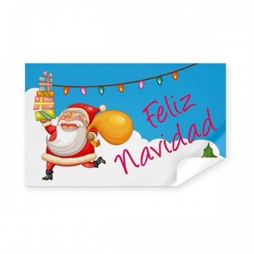 "250 ETIQUETAS FELIZ NAVIDAD 5X3CM
