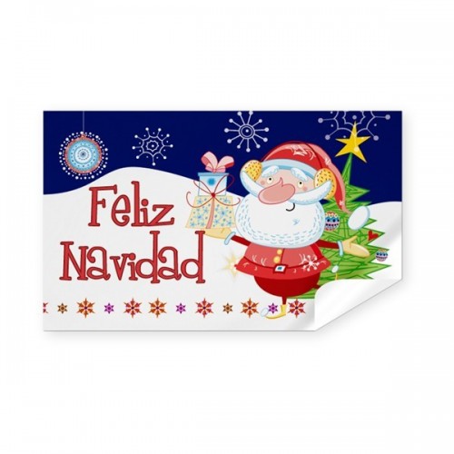 "250 ETIQUETAS NAVIDAD PAPA NOEL 5X3CM