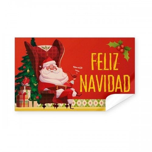 "250 ETIQUETAS PAPA NOEL NAVIDAD 5X3CM