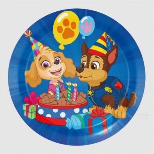   8 PLATOS PATRULLA CANINA 18CM