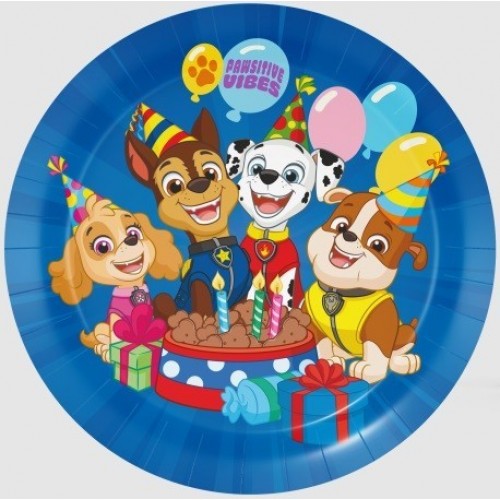   8 PLATOS PATRULLA CANINA 23CM