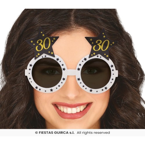GAFAS BLANCA CON ESTRELLA 30 AÑOS