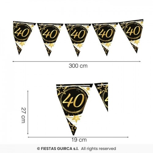 BANDERIN TRIANG. 40 AÑOS 3MT