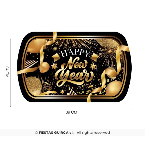   BANDEJA PL HAPPY NEW 39X24CM