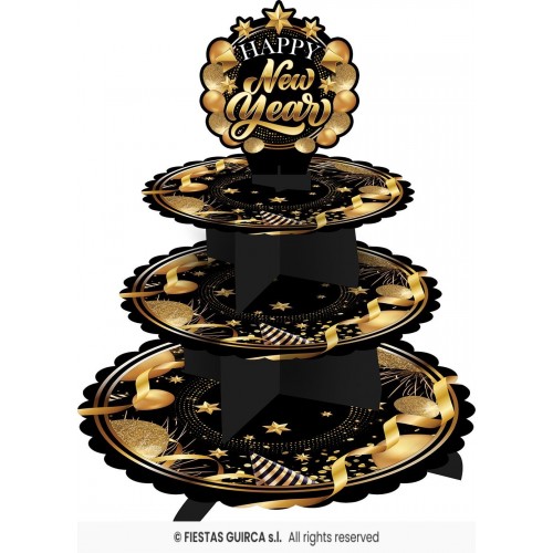   EXPOSITOR CUPCAKE NEW YEAR 40X30CM