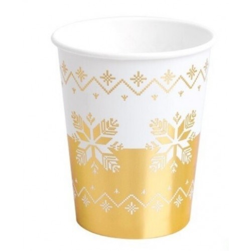   6 VASOS SIMBOLO FRIO ORO  270CC