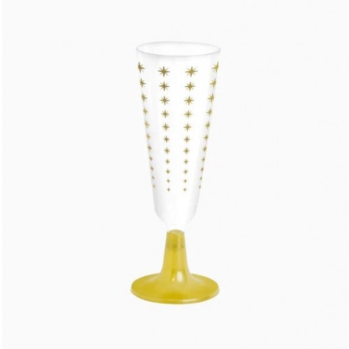   4 COPAS CAVA PL DESTELLO ORO 150CC