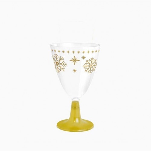   4 COPAS VINO PL S.FRIO ORO 220CC
