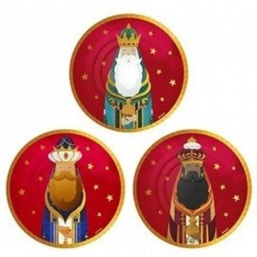 2 BANDEJAS REDONDAS REYES MAGOS 30CM