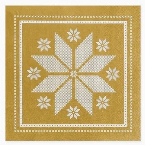   30 SERVILLETAS S.FRIO ORO 25CM