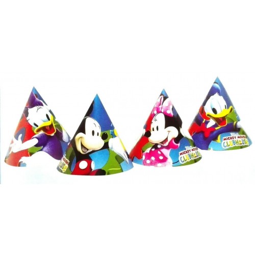 $D 4 SOMBREROS CONO MICKEY CLUB HOUSE