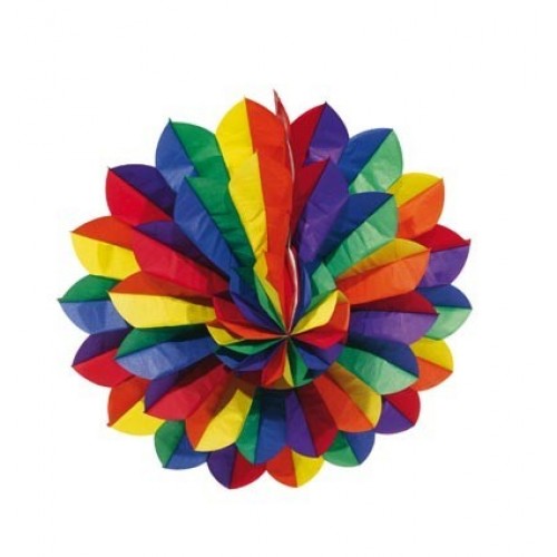 $D ABANICO ARCO IRIS GIGANTE 56CM
