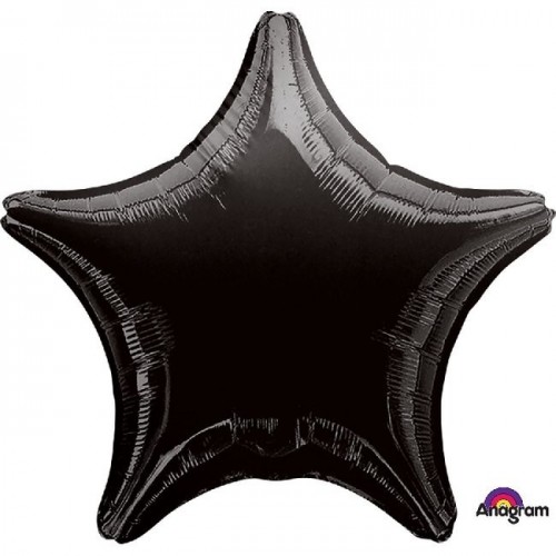   GLOBO 19" FOIL FORMA ESTRELLA NEGR
