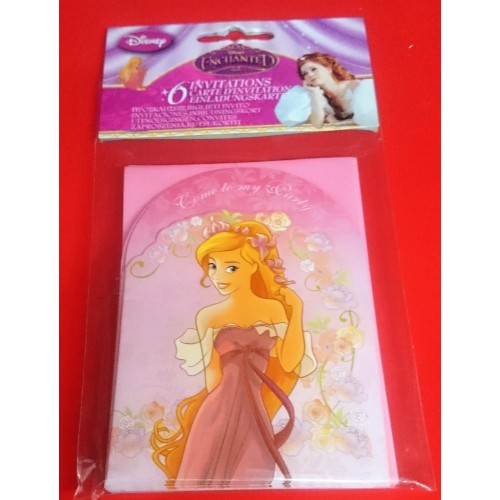4X1 6 INVITACIONES PRINCESA ENCANTADA
