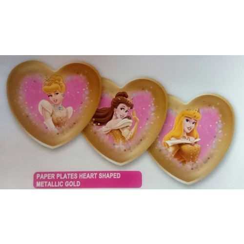 8 PLATOS PRINCESAS ORO 22CM