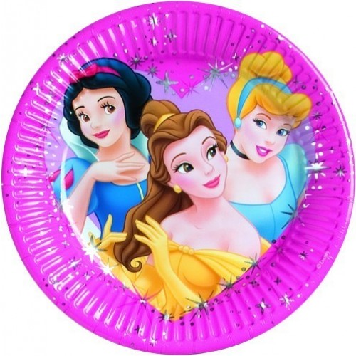 6 PLATOS PRINCESA F CORAZON 20CM