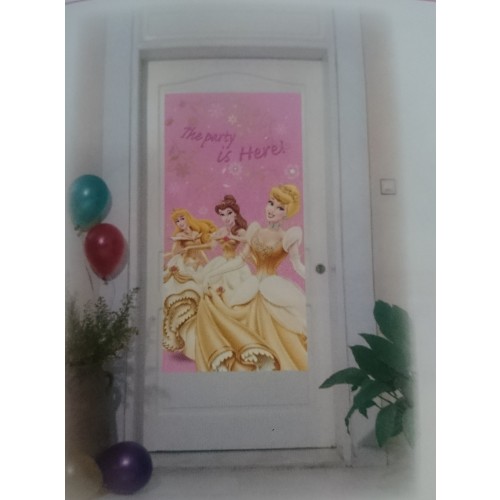 CARTEL DECO PUERTA PRINCESAS ORO