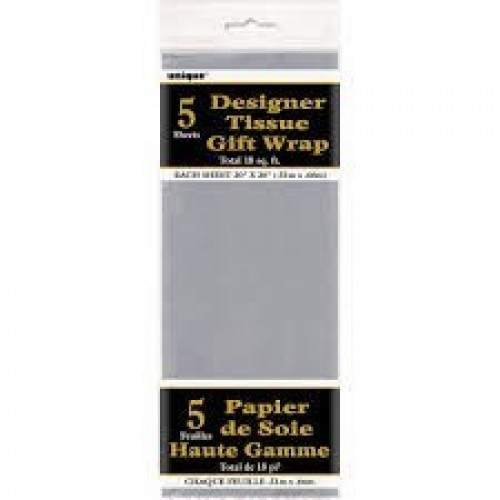   PAQ.5/U HOJAS PAPEL SEDA PLATA