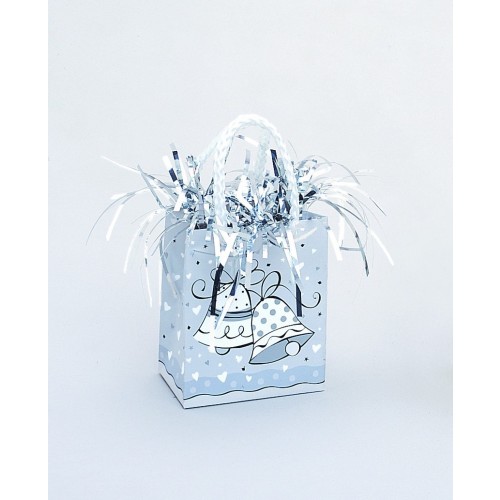 PESO FORMA BOLSA BODA FLECO PLATA