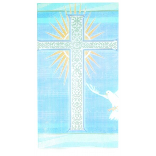 MANTEL PL CRUZ/PALOMA AZUL 137X213CM
