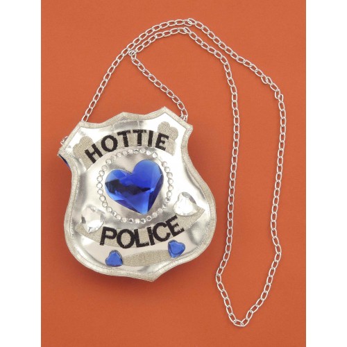 BOLSO PLACA STRASS POLICIA SEXY AZUL
