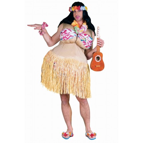 MEGA DISFRAZ T-UNICA HAWAIANA FALDA