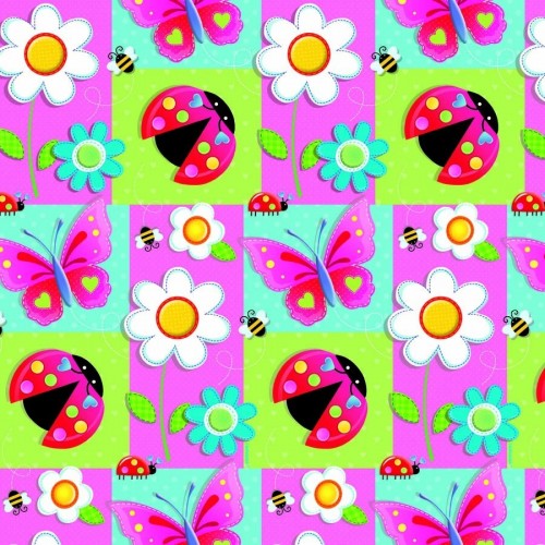 R/PAPEL REGALO MARIQUITA/MARIPOSA 1,5MT