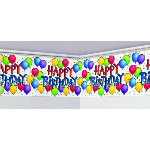 CARTEL PARED GLOBO HAPPY BIRTHDAY