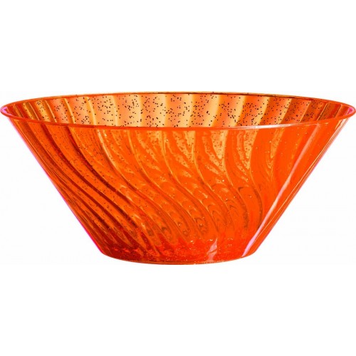   BOWL GDE PLASTICO NARANJA C/GLITTER