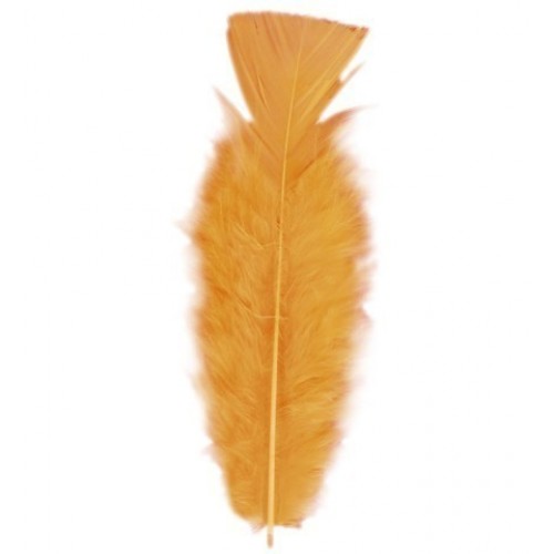   50 PLUMAS NARANJA APROX. 10CM