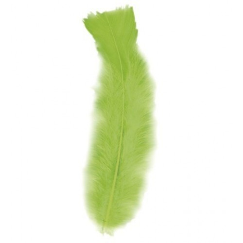   50 PLUMAS VERDE LIMA APROX.10CM