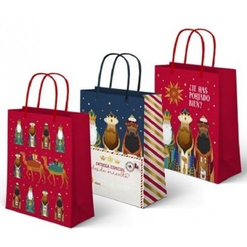 BOLSA REGALO REYES MAGOS 18X10X24CM