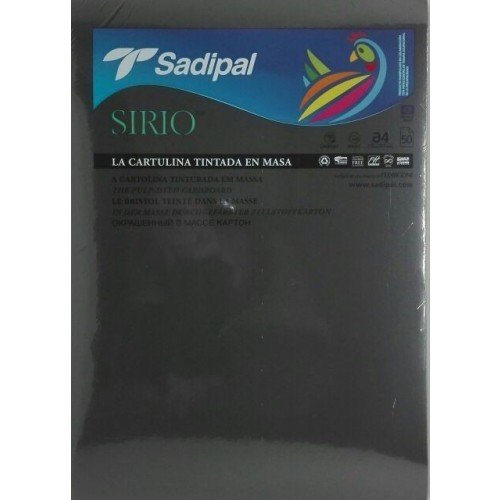 CARTULINA COLOR NEGRA 21X29CM