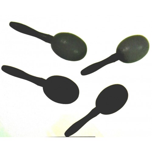 $D MARACA PLASTICO NEGRA