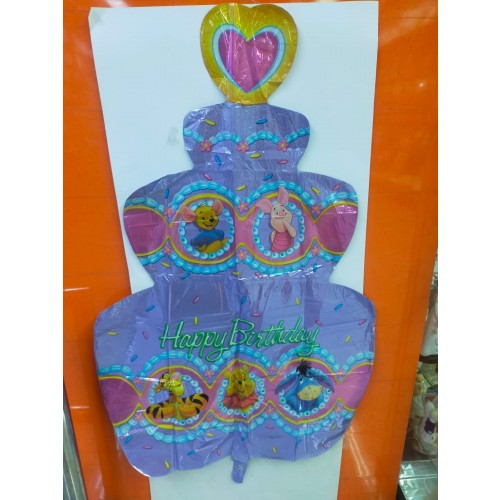 GLOBO FORMA TARTA H.BIRTHDAY WINNIE98CM