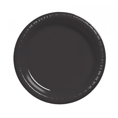 $E PAQ.20/U PLATO PL NEGRO 23CM