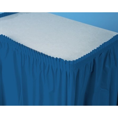 $E FALDA MESA PLAST AZUL MARINO 426X73CM