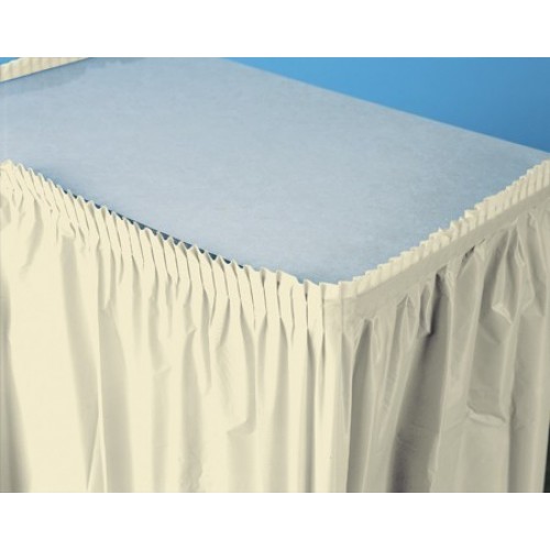   FALDA MESA PLASTICO BEIG 426X73CM