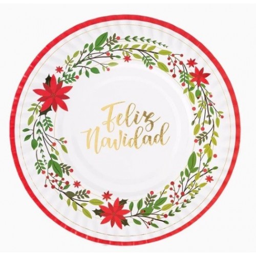  BANDEJA BLANCO FELIZ NAVIDAD 30C