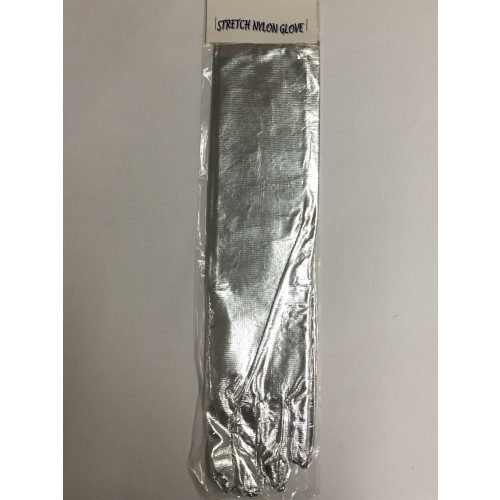    PAR GUANTES PLATA 40CM