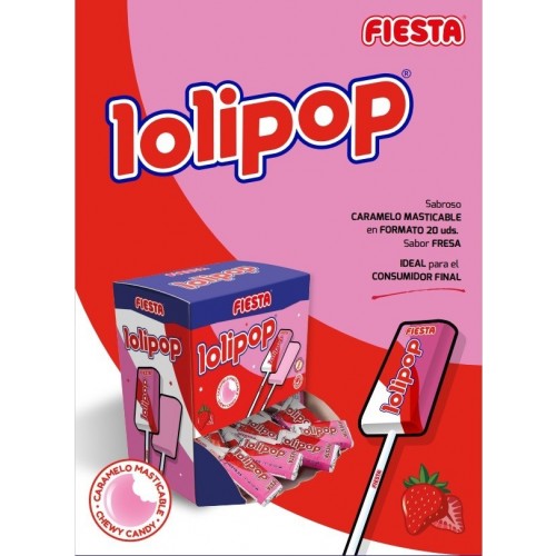 CAJITA 20 LOLIPOP FRESA 12G