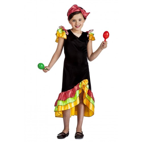DISFRAZ 10A12AÑOS RUMBERA VESTIDO