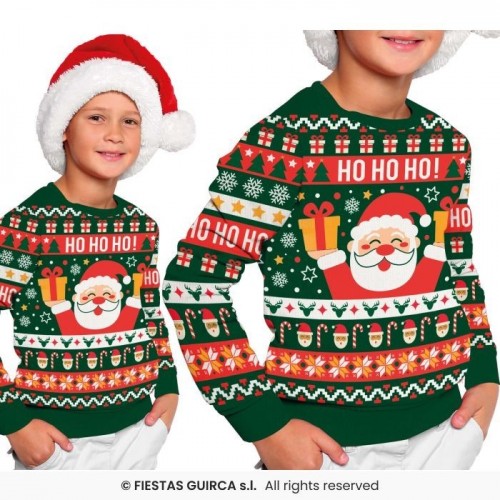 JERSEY 10A12AÑOS NAVIDAD HO HO HO