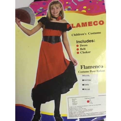 DISFRAZ T4A6 AÑOS  FLAMENCO ROJO