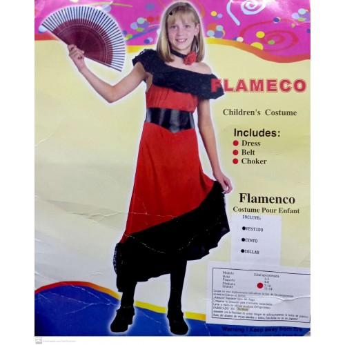 DISFRAZ FLAMENCO ROJO T-M