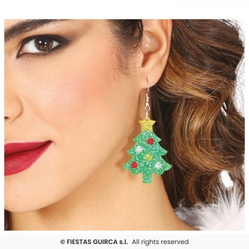 PENDIENTES NAVIDEÑOS FORMA ARBOL