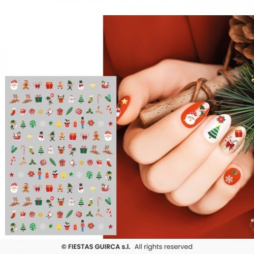 ADHESIVOS UÑAS MOD. NAVIDEÑOS PAPA NOE