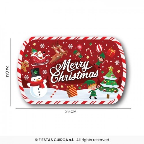   BANDEJA MERRY CHRISTMAS 39X24CM