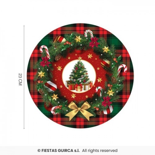   6 PLATOS ARBOL NAVIDAD 23CM