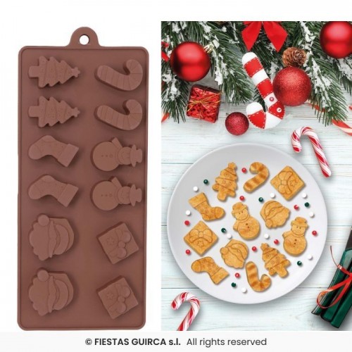 MOLDE SILICONA GALLETAS NAVIDAD